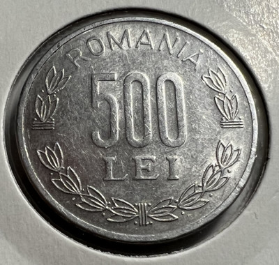 500 Lei 1999 Al, Romania, a UNC, Luciu de batere foto