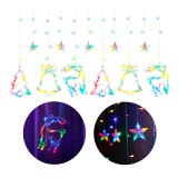 Instalatie pentru Craciun model ren, perdea luminoasa cu 138 LED, 2.5 m, multicolor