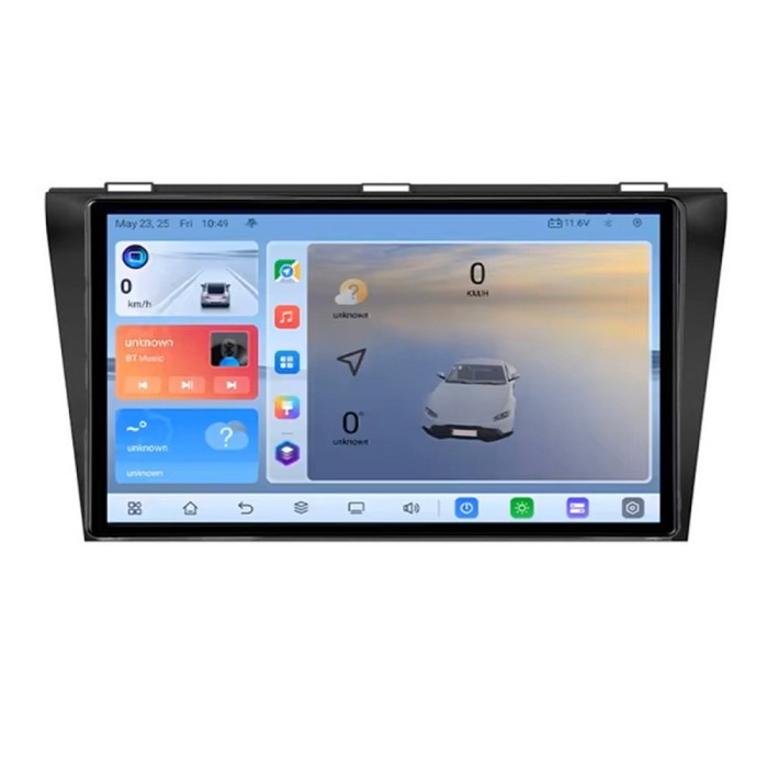Navigatie Mazda 3 2004-2009 C-161 Android 8 Core 2.2 Ghz 8+128 Qled 1K ADAS 4G LTE GPS 360 KIT-161+EDT-E409V3 CarStore Technology