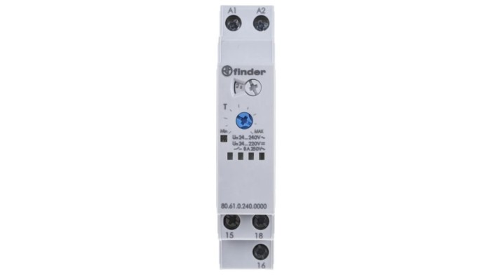 Timer SPDT 0,05s-180s 24-240V pentru șină DIN
