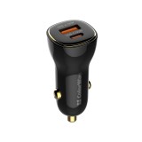 ColorWay - Car Charger (CW-CHA046PD-BK) - USB, Type-C, PD, PPS, Huawei FCP, Xiaomi Turbo Charge, 2x 30W, Auto ID Chip - Black