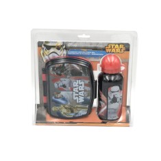 Set recipient apa Al 500ml si cutie pranz Star Wars rosu foto