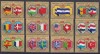 DB1 Honduras Centenar UPU Drapelele Tarilor Fondatoare inclusiv Romania 12v. MNH, Nestampilat