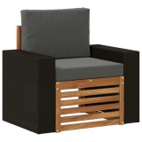 vidaXL Canapea Medie pentru Exterior Lemn Solid de Acacia natural 3438921
