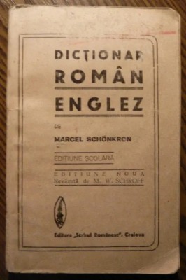 Marcel Schonkron - Dictionar Roman - Englez foto