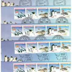 Australian Antarctic 1988 - Fauna, lot 5 plicuri FDC