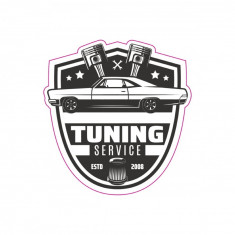Abtibild &quot;RETRO TUNING SERVICE&quot; Cod:TAG 013 / T2 Automotive TrustedCars