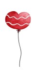 Cumpara ieftin Sticker decorativ Baloane, Rosu, 85 cm, 5377ST, Oem