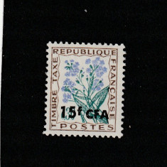 Reunion 1964 - Taxe,Flora , Flori , supratipar CFA.,dant., MNH,Mi.P49