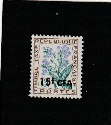 Reunion 1964 - Taxe,Flora , Flori , supratipar CFA.,dant., MNH,Mi.P49 foto