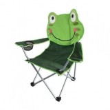 Scaun pliabil pentru copii Strend Broasca, 35x35x55 cm, verde