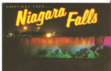 SUA American Falls Illuminated TAKEN FROM Niagara Falls Canada, Circulata, Fotografie