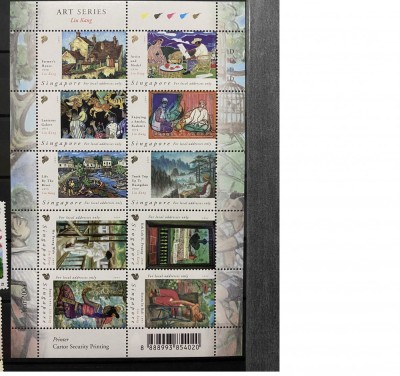 PC336 - Singapore 2004 Arta/ Pictura LIU KANG, Bloc MNH 10v foto