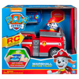 Masinuta cu telecomanda si figurina, Paw Patrol, Marshall Fire Truck, 20120362