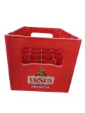 Ladă roșie bere Ursus Premium pentru 20 sticle a c&acirc;te 0.5 litri, din plastic