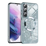 Husa premium Samsung Galaxy S21 5G Techsuit Luxury Glitter MagSafe, bleu