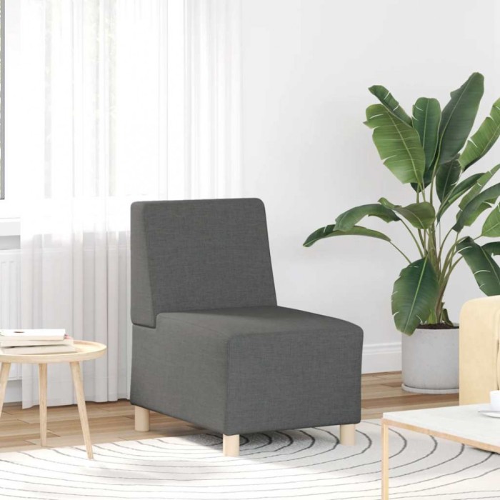 vidaXL Canapea Scaun fără brațe, gri &icirc;nchis, 55 cm, material textil 4108469