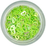 Confetti nail art - inimi verde deschis, INGINAILS
