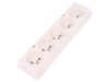 JONEX Conector Alimentare AC Mamă Splitter Alb, Cu Impamantare, 5 Prize, 16A 250V AC, IP20, Montare Cablu