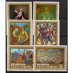 1973 - Reproduceri de arta - munca, serie neuzata