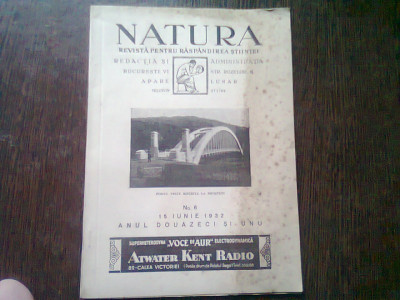 REVISTA NATURA NR.6/1932 foto