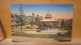 Carte postala AA21 Slanic-Moldova - Pavilionul de muzica 26 martie 1929 interbelica,circulata