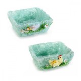 Cumpara ieftin Set 2 cosuri din fibre naturale albastre 17x17x6 cm
