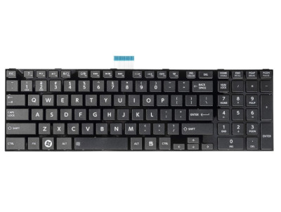 Tastatura Laptop Toshiba Satellite L855D US neagra foto