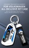 Carcasa Cheie Auto VW Skoda + Breloc Metalic, Protectie Telecomanda, ABS+TPU, Multicolor, Golf, Octavia, ID.4, ID.6