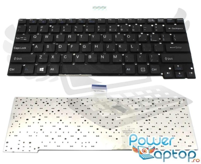 Tastatura Sony HMB8809NWB layout US fara rama enter mic, Vaio SVT13 layout US fara rama enter mic, Vaio SVT13