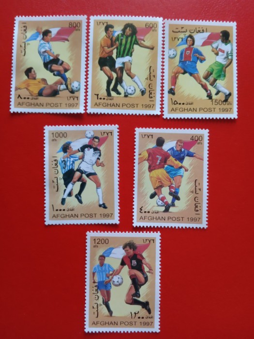 AFGHANISTAN, FOTBAL - SERIE COMPLETĂ MNH