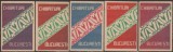 1957 Romania - Set 5 etichete de chibrituri romanesti Fabrica de Chibrituri Bucuresti