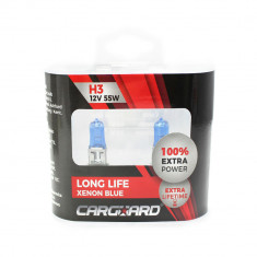 Set de 2 becuri Halogen H3 +100% Intensitate – LONG LIFE – CARGUARD
