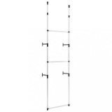 Cumpara ieftin Sistem de sifonier telescopic cu bare, aluminiu