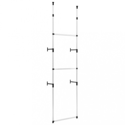 Sistem de sifonier telescopic cu bare, aluminiu foto