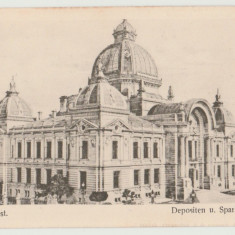 1920 Romania CP ilustrata Bucuresti Depositen und Sparkasse CEC, cliseu ocupatie