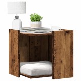 VidaXL Cutie litieră pisici lemn vechi 53x53x51 cm lemn prelucrat