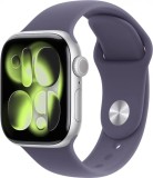 Apple Watch Series 11 GPS+Cellular 42mm Aluminum Case with Purple Fog Sport Band - S M - Silver