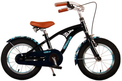 Bicicleta pentru baieti Volare Miracle Cruiser, 14 inch, culoare negru/albastru, PB Cod:21486 foto