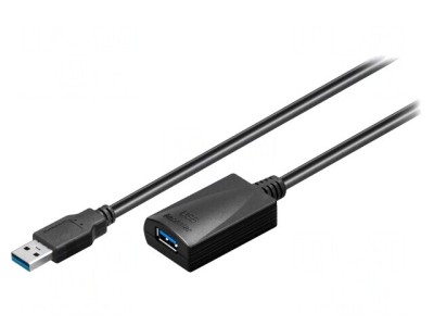 Cablu USB 3.0 A-A 5m Negru 5Gbps foto