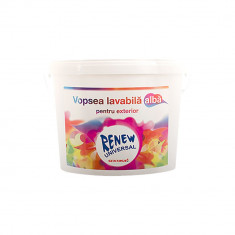 Vopsea Lavabila de Exterior Renew Universal, Alba, 8.5 L, Vopsea Lavabila pentru Exterior, Vopsea Lavabila Exterior, Vopsea Alba, Vopsea Lavabila Alba foto