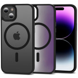 Husa Tech-Protect Magmat MagSafe pentru Apple iPhone 15 Plus Negru Mat, Silicon, Carcasa