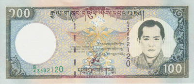 Bancnota Bhutan 100 Ngultrum (2000) - P25 UNC foto