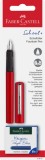 Blister stilou scolar rosu + 6 cartuse Faber Castell, Lecom