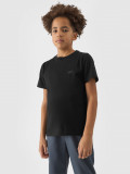 Tricou unicolor pentru băieți - negru, 4F Sportswear