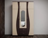 Dulap 3U S FS, 120x50x198cm wenge+mesteacan