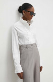 Cumpara ieftin Answear Lab camasa din bumbac femei, culoarea alb, cu guler stand-up, regular