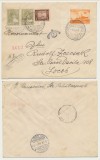 Romania 1931 plic stampila rarisima Expozitia Internationala AUTO - RADIO - ELECTRICITATE francat timbru Marina 20 Lei