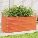 Cumpara ieftin Jardinieră grădină, maro ceruit, 110x40x46 cm, lemn masiv pin