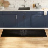 vidaXL Covor de bucătărie Negru 180 x 60 cm Catifea 42013428